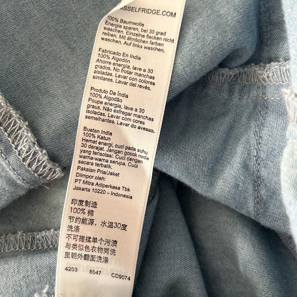 Miss Selfridge Light Blue Denim Jumpsuit - Picture 7 of 7